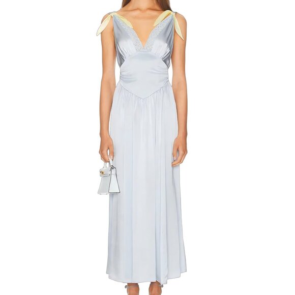 chinese dress ladies Helsa The Lace Column Dress Black Bernardi Collective main image 1